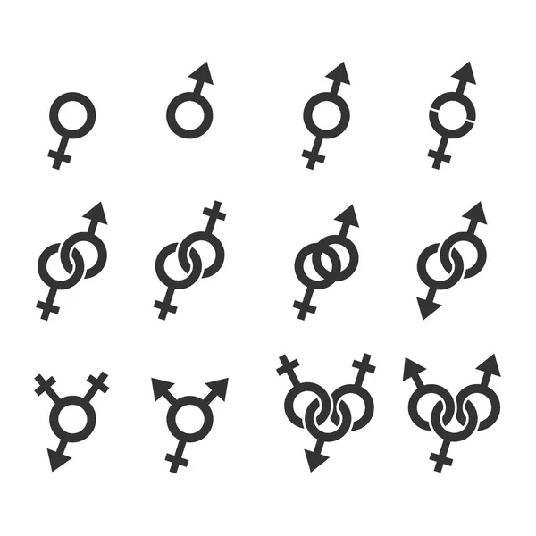Sexsymbol-Symbol auf weißem Hintergrund — Stockvektor