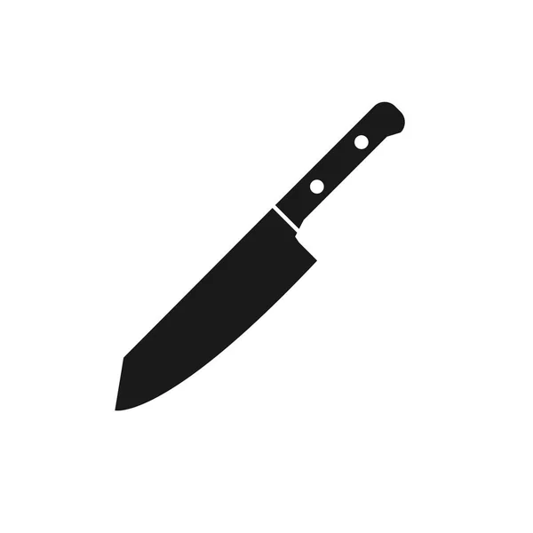 Silhouette di coltelli da cucina, vettore — Vettoriale Stock