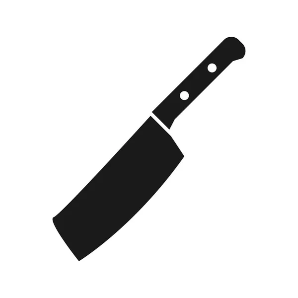 Siluetas de cuchillos de cocina, vector — Vector de stock