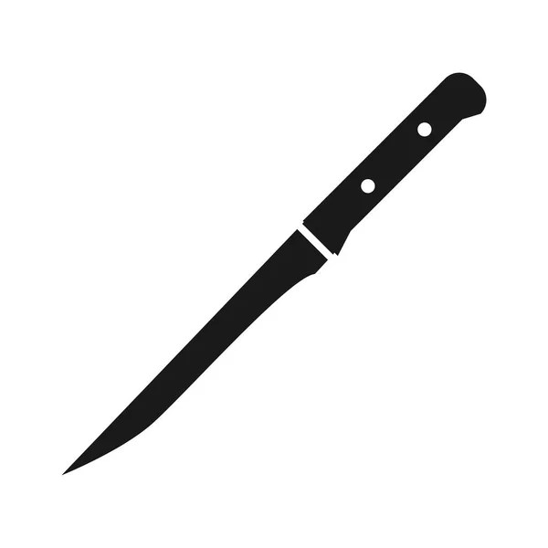Силуэты кухонных ножей, вектор — стоковый вектор