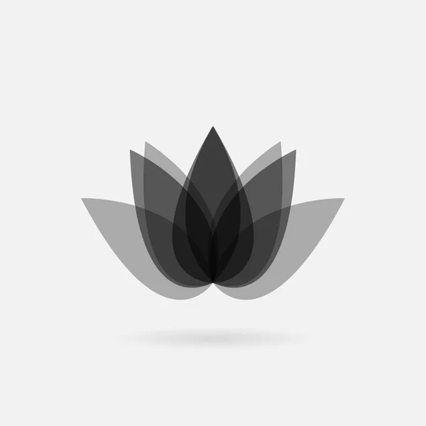 Ícone de flores. Lótus. Design de logotipo Spa — Vetor de Stock
