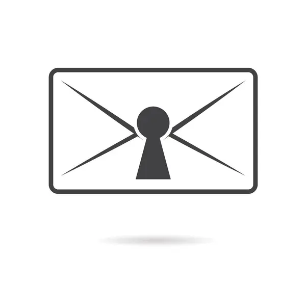 Mail-Symbol auf weißem Hintergrund — Stockvektor