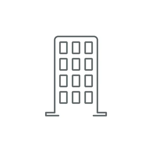 Het pictogram voor het gebouw van Bureau lijn — Stockvector