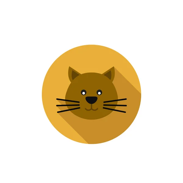 Katt-ikonen på vit bakgrund — Stock vektor