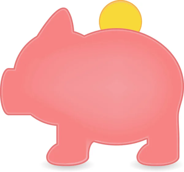 Piggy bank vector on background — Stock Vector