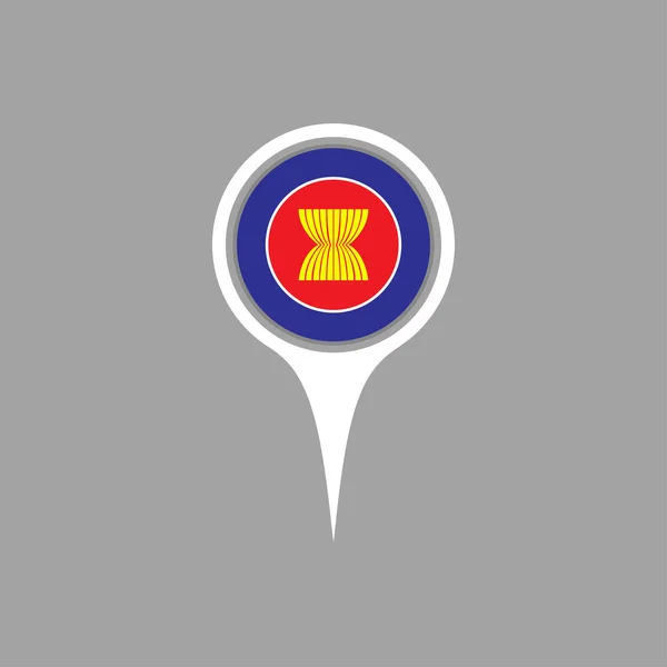 L’ASEAN drapeau broches — Image vectorielle