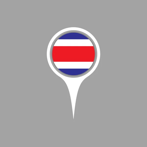 Прапор Коста-Ріка, PIN-код — стоковий вектор