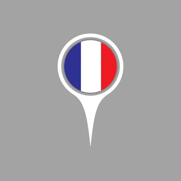 Bandeira da França, pin — Vetor de Stock