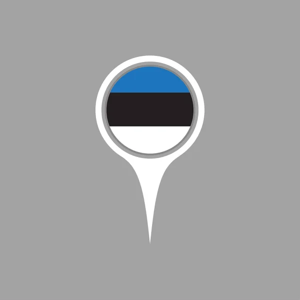Estland Flagge, Anstecknadel — Stockvektor