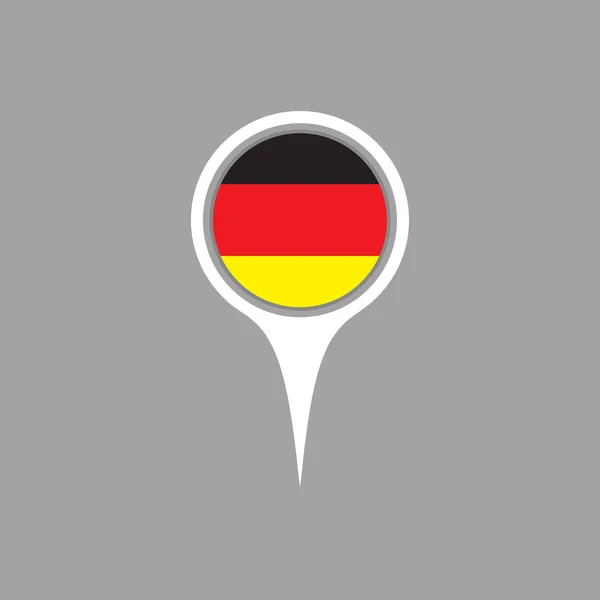 Tyskland flagga och stift — Stock vektor