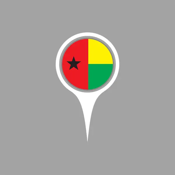 Guinea Bissau, pin — Vector de stock