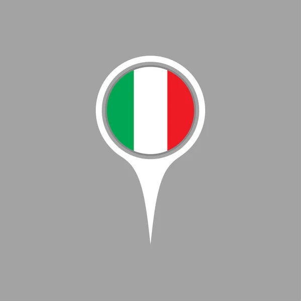 Italien Flagge, Anstecknadel — Stockvektor