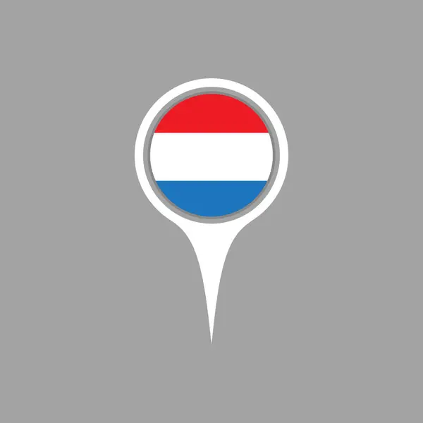 Drapeau luxembourgeois, broche — Image vectorielle