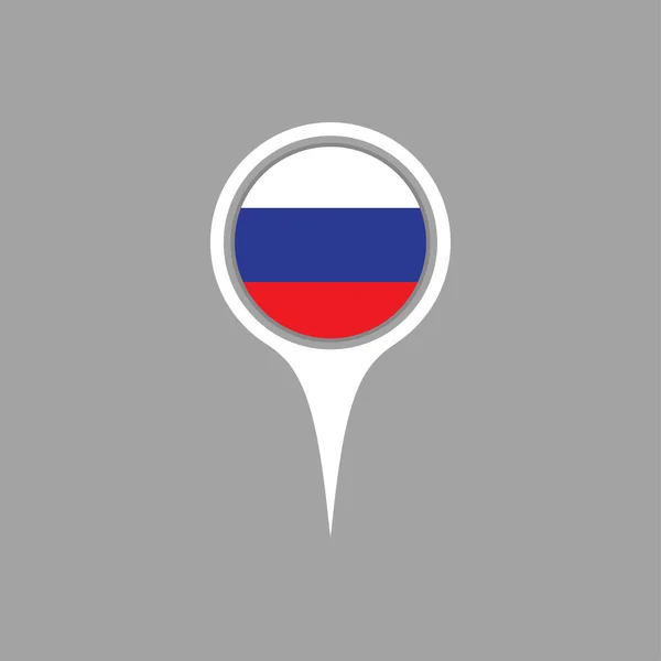 Russia flag,pin — Stock Vector