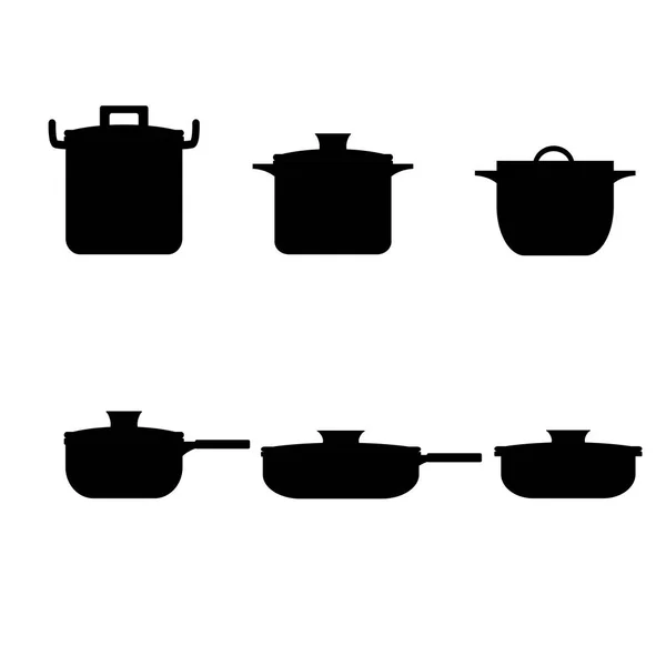 Icône de casserole, vecteur — Image vectorielle