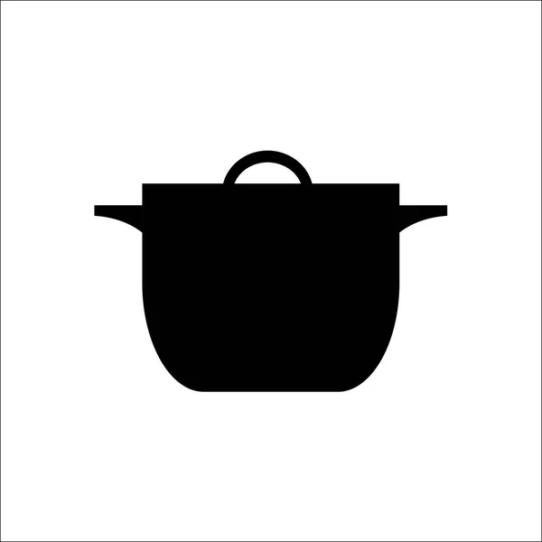 Ícone de panela de cozinha, vetor —  Vetores de Stock