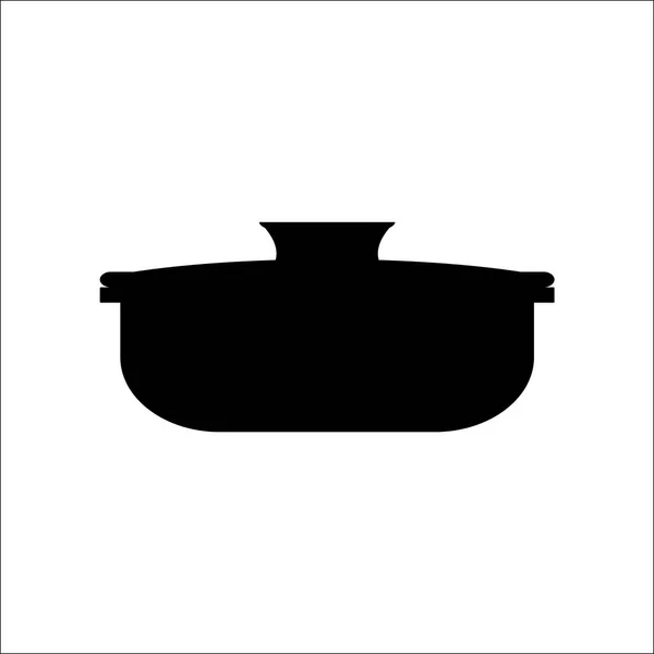 Koken pot pictogram, vector — Stockvector