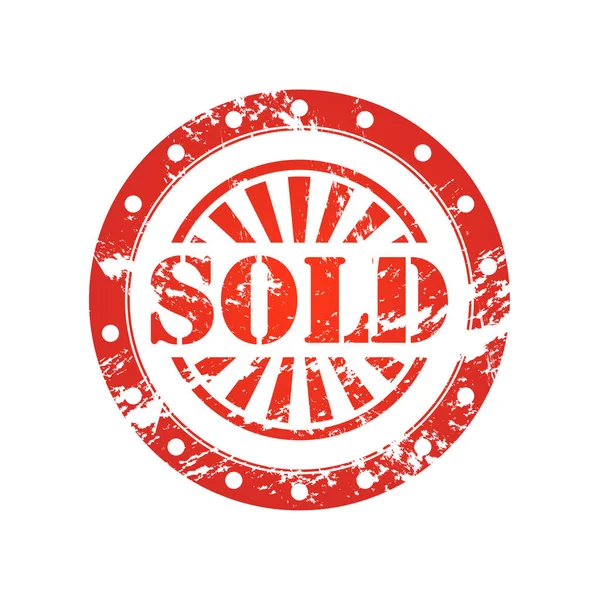 Prodejní razítko text nápis "prodáno " — Stockový vektor
