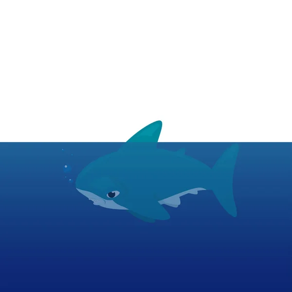 Caricatura vectorial - Hammerhead Shark (Sphyrnidae ) — Archivo Imágenes Vectoriales