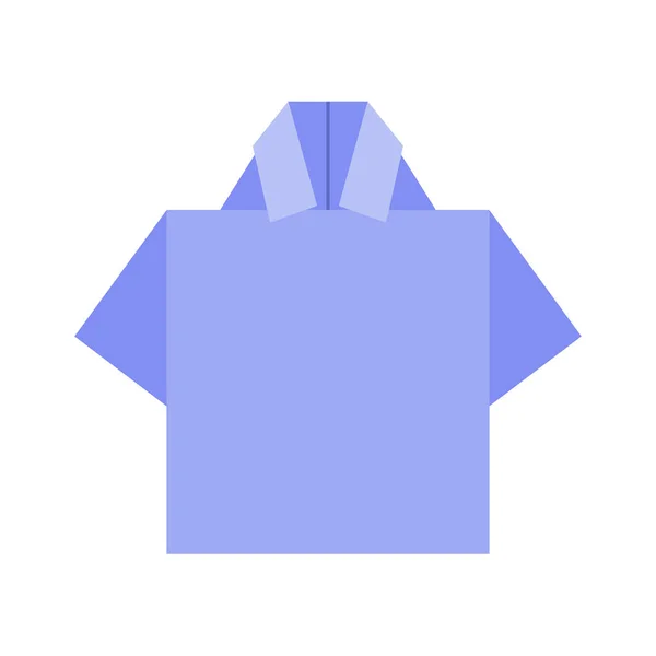 Camisa de origami sobre fondo blanco — Vector de stock