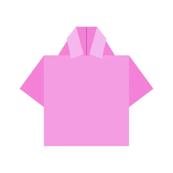 Camisa de origami sobre fondo blanco — Vector de stock