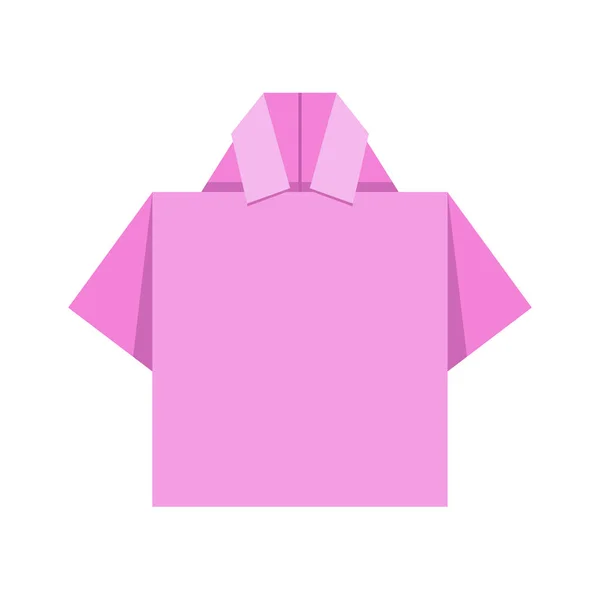 Camisa de origami sobre fondo blanco — Vector de stock