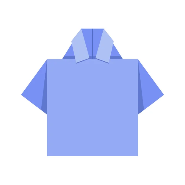 Camisa de origami sobre fondo blanco — Vector de stock