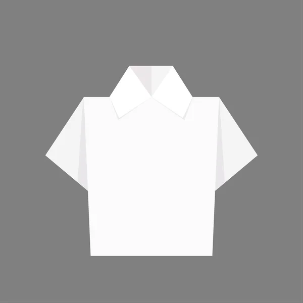Origami shirt på vit backgraond — Stock vektor