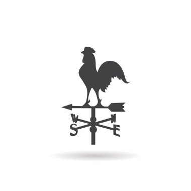 Weather Vane on white  background clipart