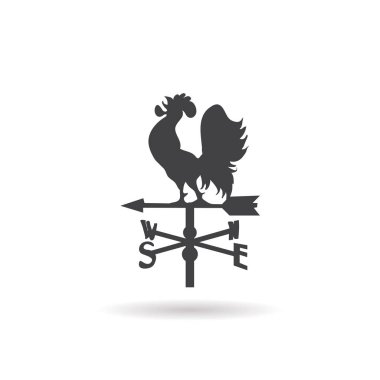 Weather Vane  on white background clipart