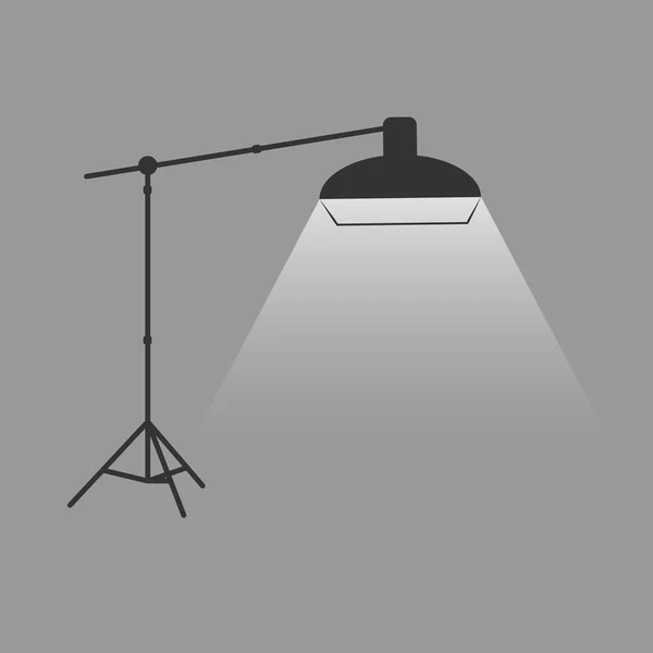 Vecteur photographe studio éclairage équipement icône — Image vectorielle