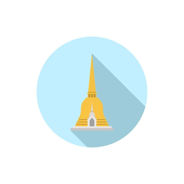 Pagoda, Tailandia campana en forma de me gusta — Vector de stock