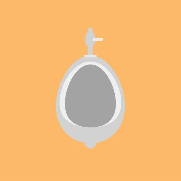 Pot d'urinoir ou de chambre pour homme icône en style plat sur fond — Image vectorielle
