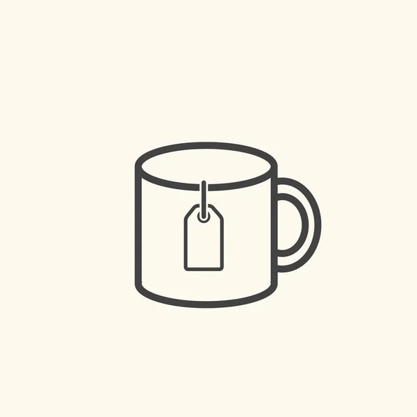 Vecteur tasse de thé sur fond — Image vectorielle