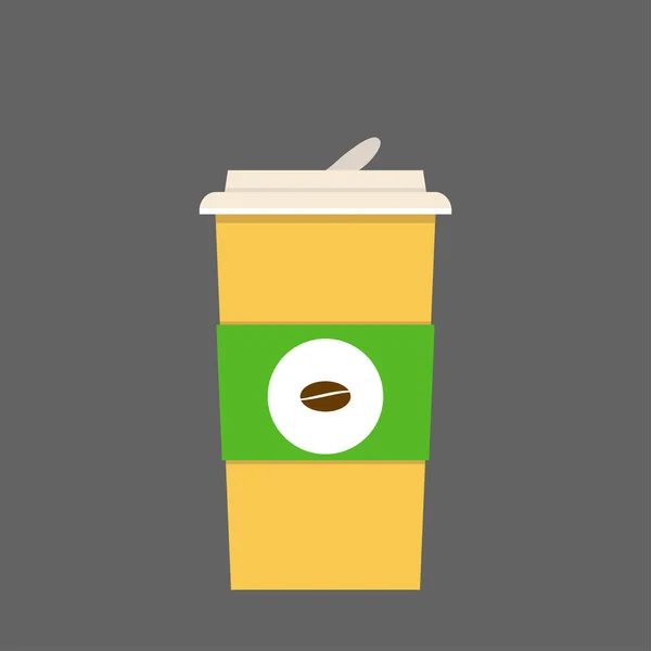 Icône tasse de café plat — Image vectorielle