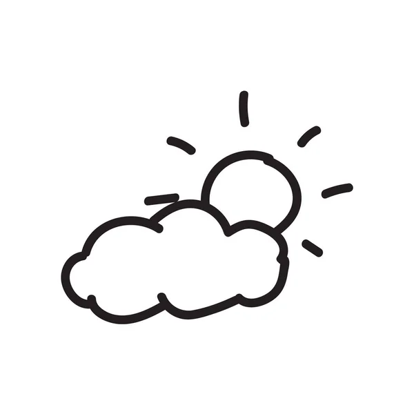 Icônes météo, icônes dessinées à la main — Image vectorielle
