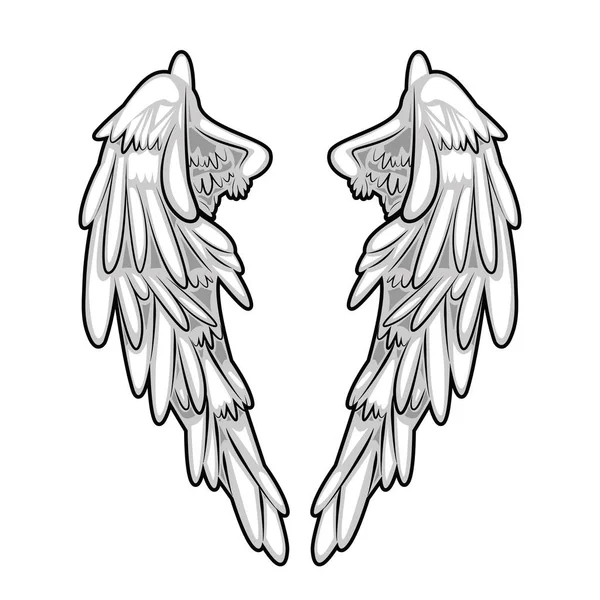 Design delle ali su sfondo bianco — Vettoriale Stock