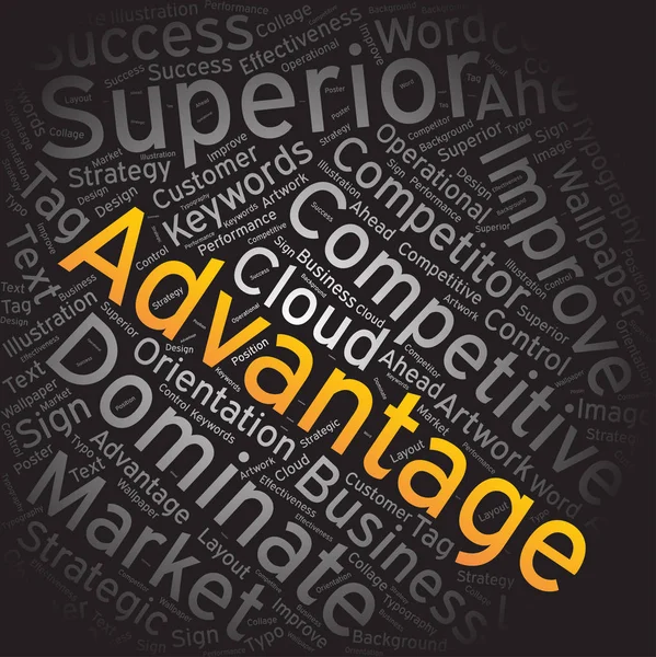 Advantage ,Word cloud art background — Stock Vector