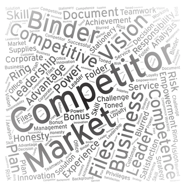 Competitor ,Word cloud art background — Stock Vector