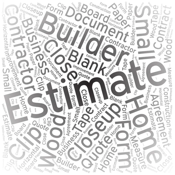 Estimate, Word cloud art background — стоковый вектор