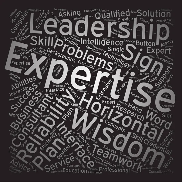 Expertise, Word cloud art background — Image vectorielle