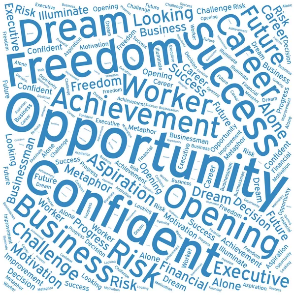 Opportunità, Word cloud art background — Vettoriale Stock