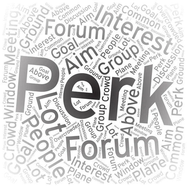 Perk, Word cloud art background — стоковый вектор