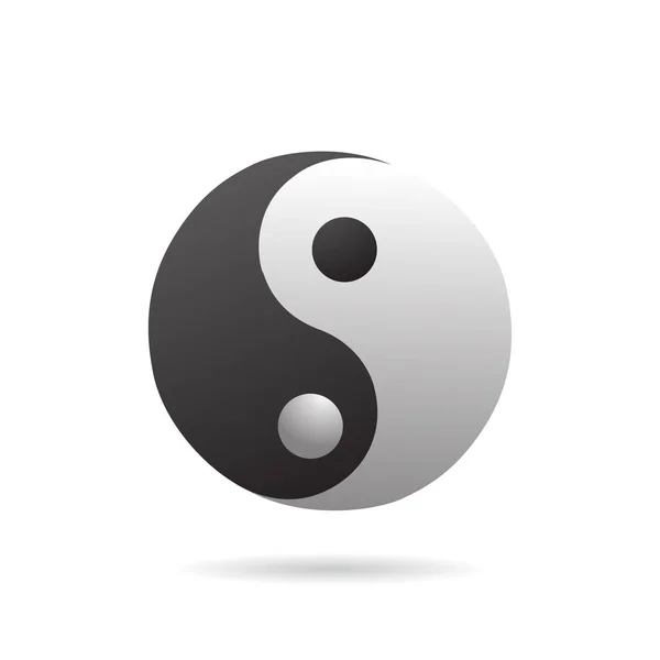 Yin Yang Symbol. Vektor. — Stockvektor