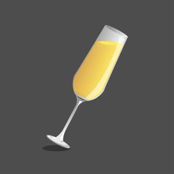 Келих шампанського та шампанське, Вектор — стоковий вектор