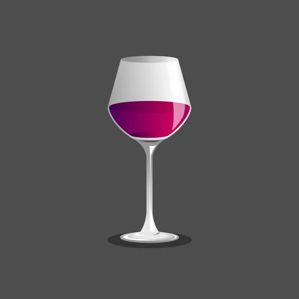 Sklenice na víno a víno, vektor — Stockový vektor