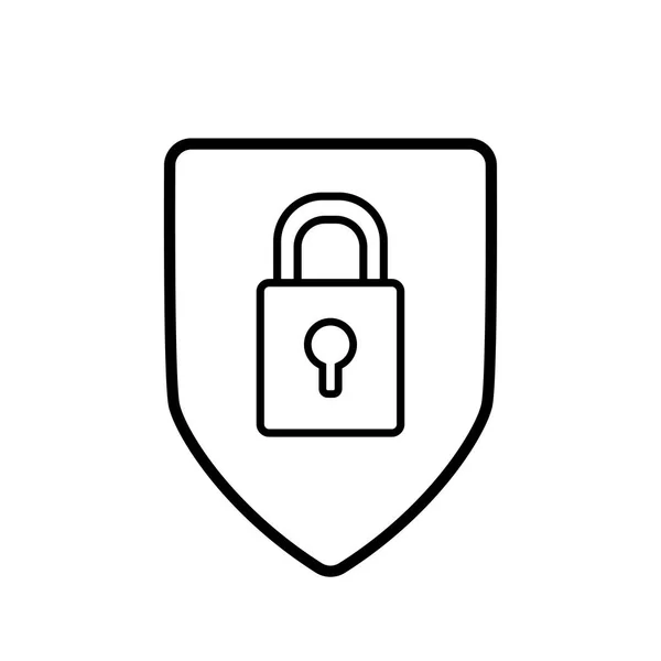 Ícone de segurança símbolo de bloqueio, vetor — Vetor de Stock