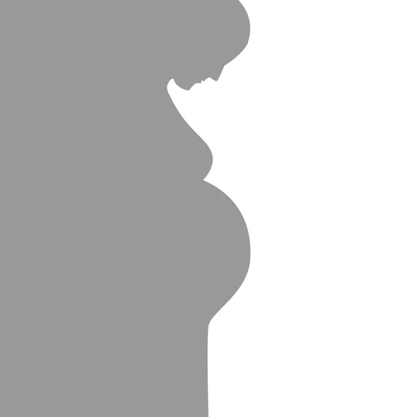 Símbolo de mulher grávida, vetor estilizado —  Vetores de Stock