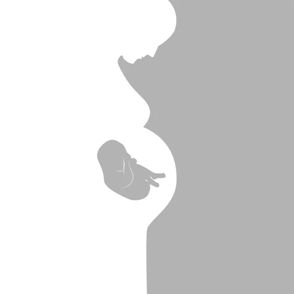 Mujer embarazada símbolo, vector estilizado — Archivo Imágenes Vectoriales