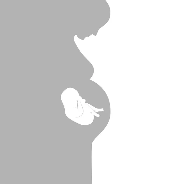 妊娠中の女性のシンボル、様式化されたベクトル — ストックベクタ